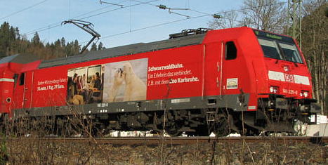 Schwarzwaldbahn Lok 146229 Partnerwerbung