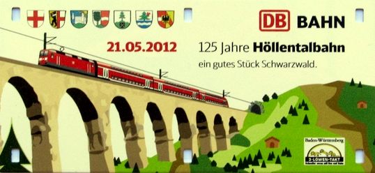 Zuglaufschild 125 Jahre H&ouml;llentalbahn